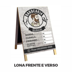 Cavalete Frente e Verso Lona 280g 70x100 4x4 Sem Revestimento Refile 