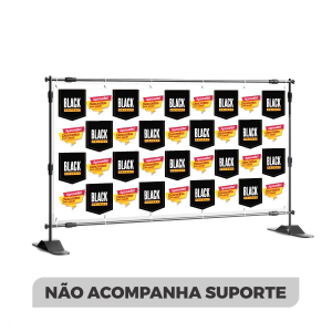 Lona para Backdrop Lona 440g Fosca Personalizado 4x0 Sem Revestimento Ilhoses e Reforço 