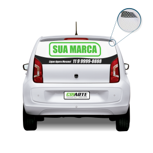 Perfurado Veicular Vinil Perfurado Personalizado 4x0 Sem Revestimento Refile Reto 