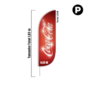 WindBanner P Tecido Dupla Face 185 cm  Sem Revestimento Costura 